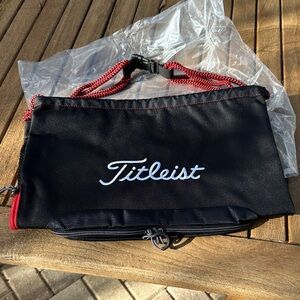 Titleist Players Sack Backpack Travel Bag Drawstring Black/Red NWT